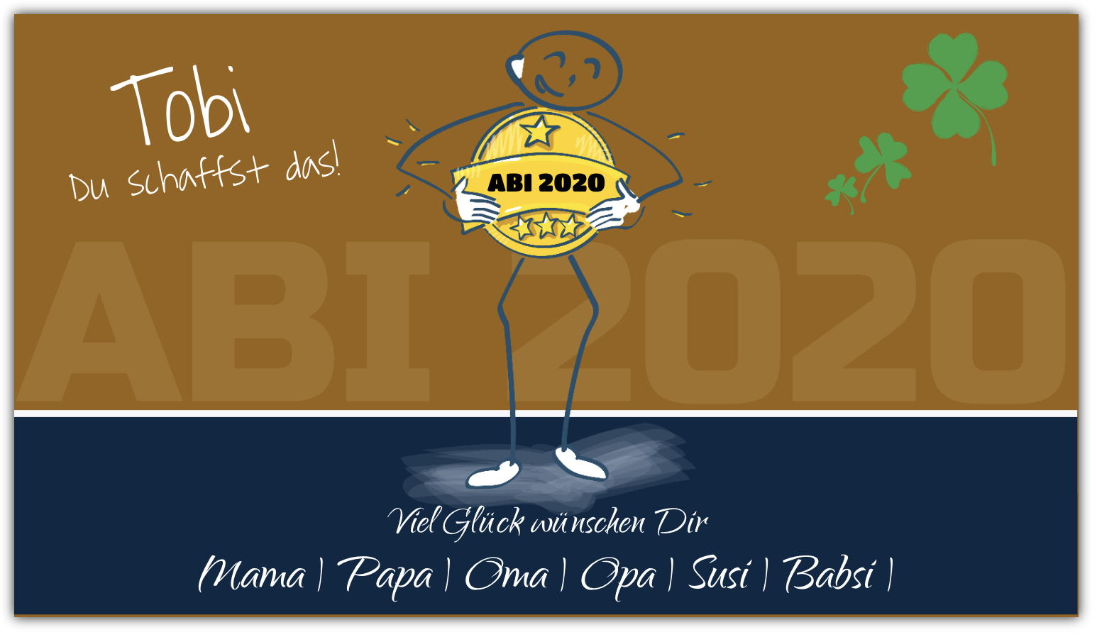 Abi Banner "Pokalschale" inkl. Saum und Ösen alle 50cm — Foto Nr. 2