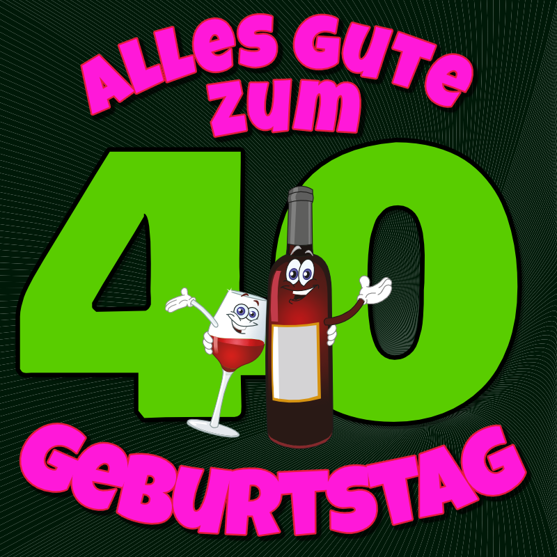 40. Geburtstag - Geburtstagsbanner zum 40ten - 100x100 cm - inkl. 4 Ösen — Foto Nr. 2