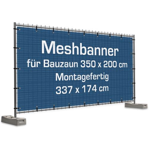Bauzaunbanner Mesh 337 x 174 cm Montagefertig — Foto Nr. 2