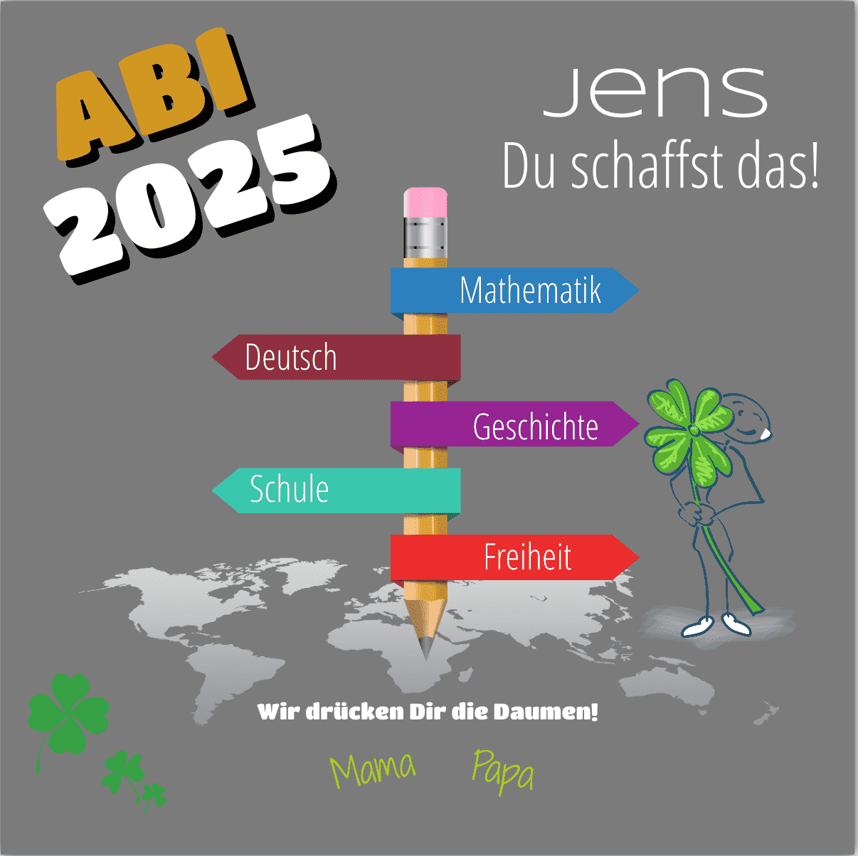 ABI Banner Wegweiser inkl. Saum und Ösen | Wähle aus den Motiven — Foto Nr. 2