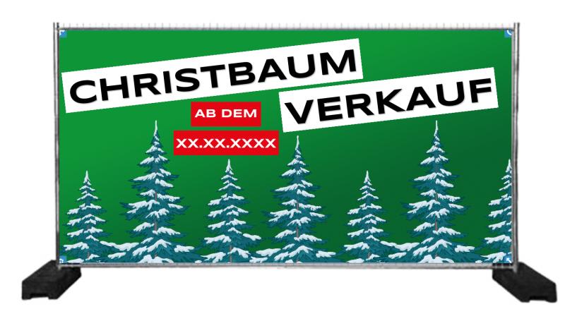 Christbaumverkauf 337x174cm Banner für Bauzaun — Foto Nr. 2