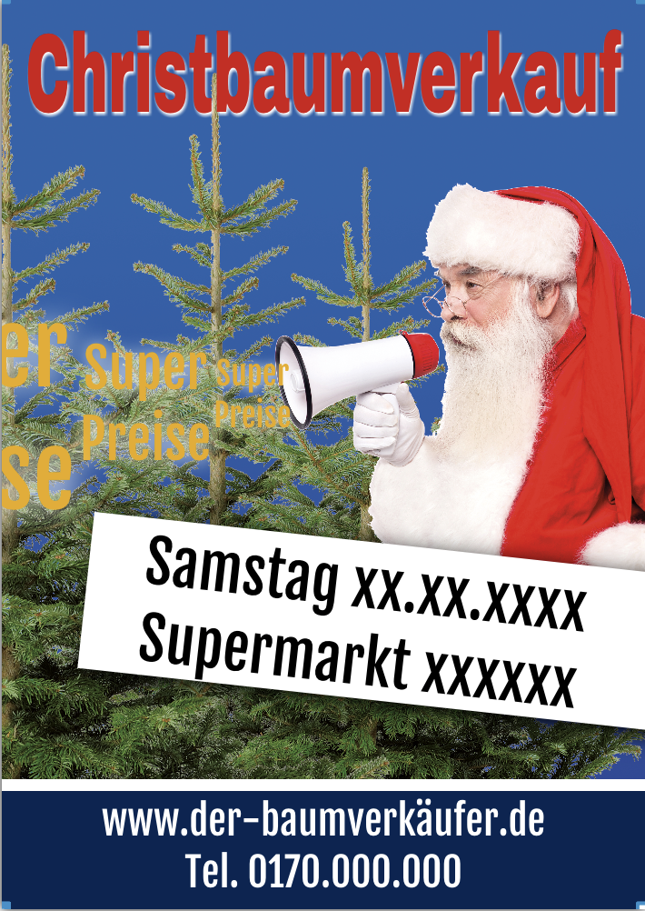 Christbaumverkauf - Plakat DIN A1 - Weihnachtsbaumverkauf — Foto Nr. 2