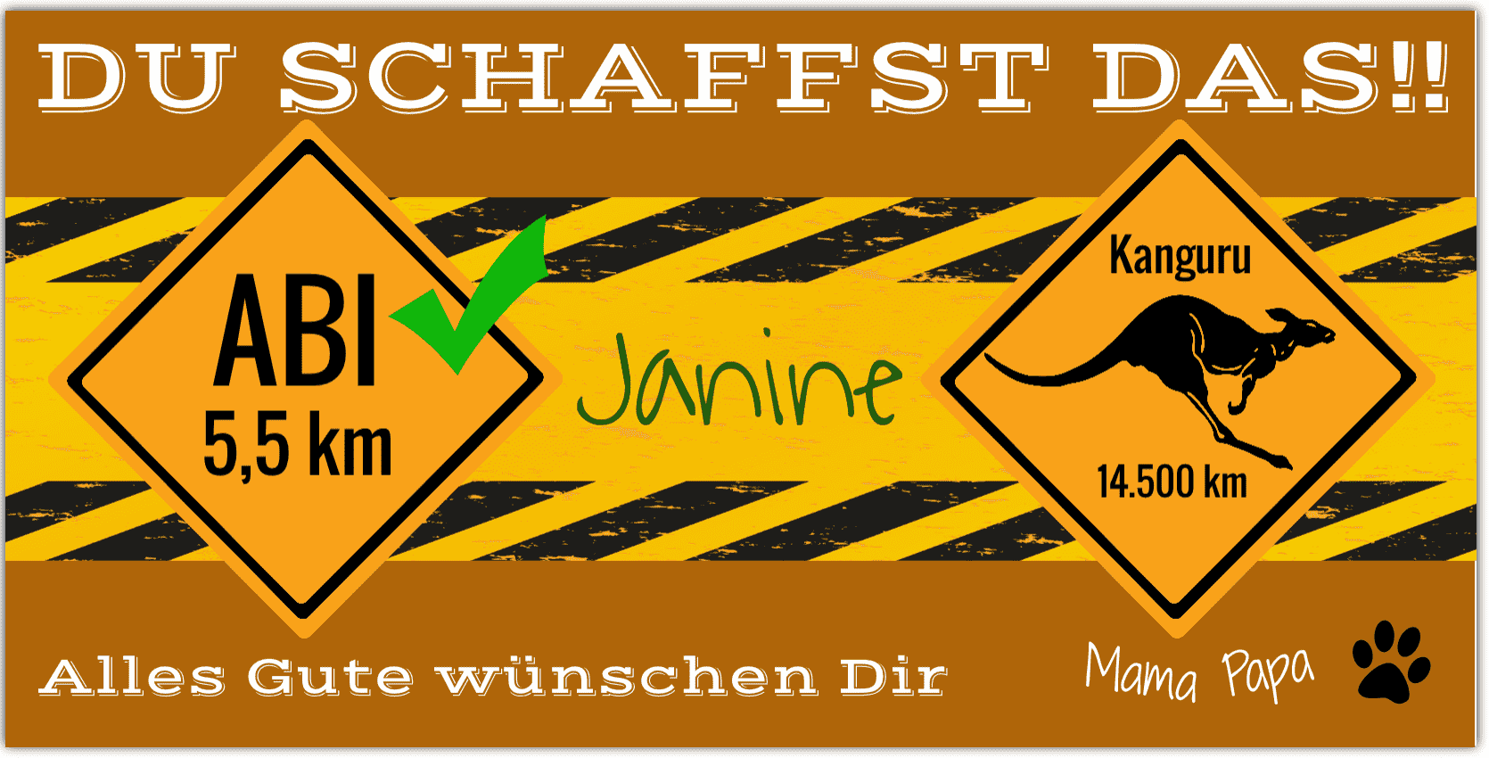 ABI Plakat auf PVC Banner gedruckt inkl. Saum und Ösen alle 50cm — Foto Nr. 2