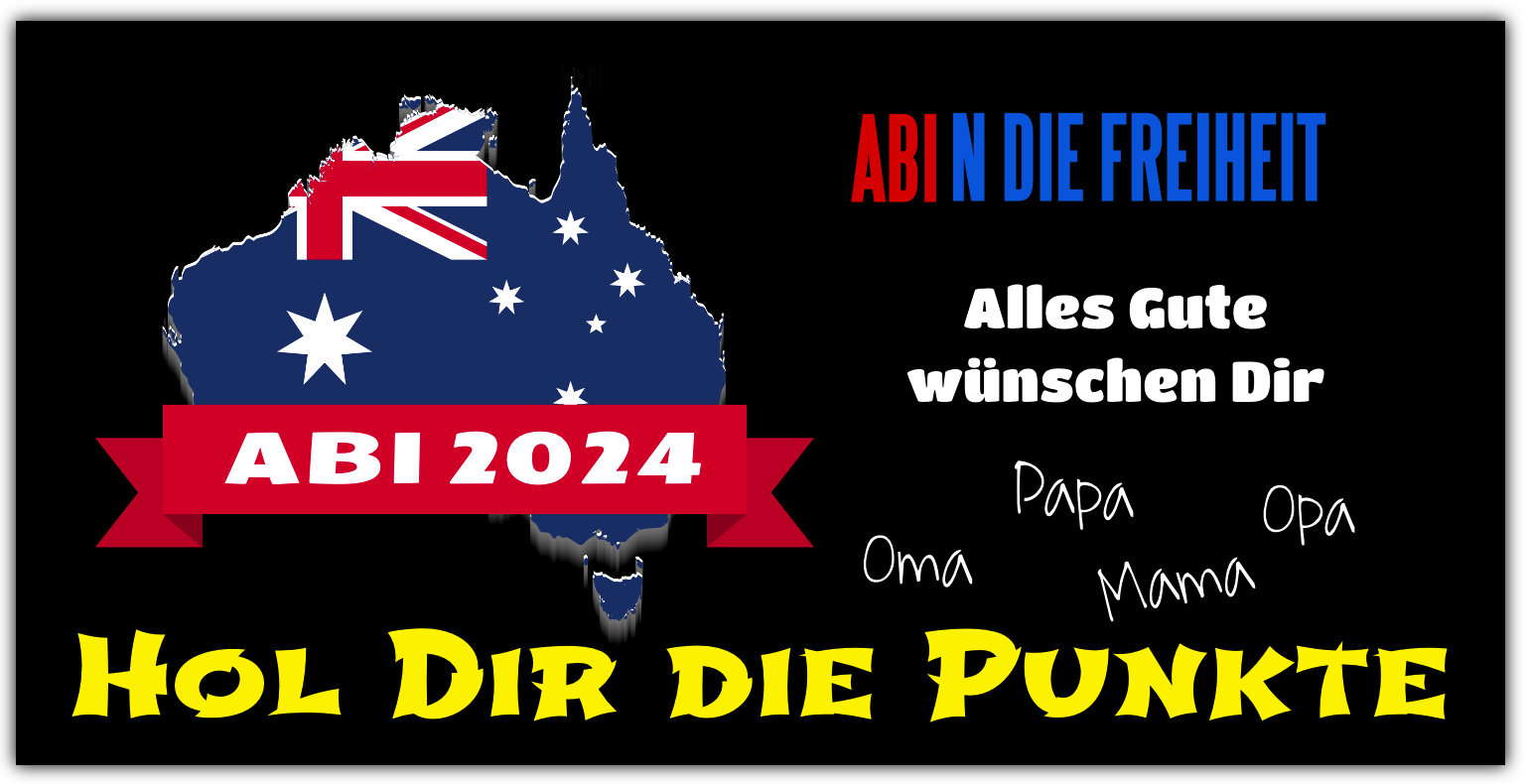 ABI Transparent - ABI-Banner - inkl. Saum und Ösen alle 50cm — Foto Nr. 2