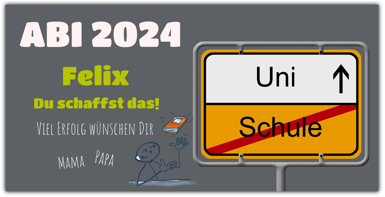 ABI Banner - "Schule-Uni" inkl. Saum und Ösen alle 50cm — Foto Nr. 2