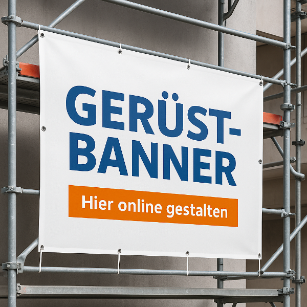 Gerüstbanner 205x200cm | Säumen und Ösen